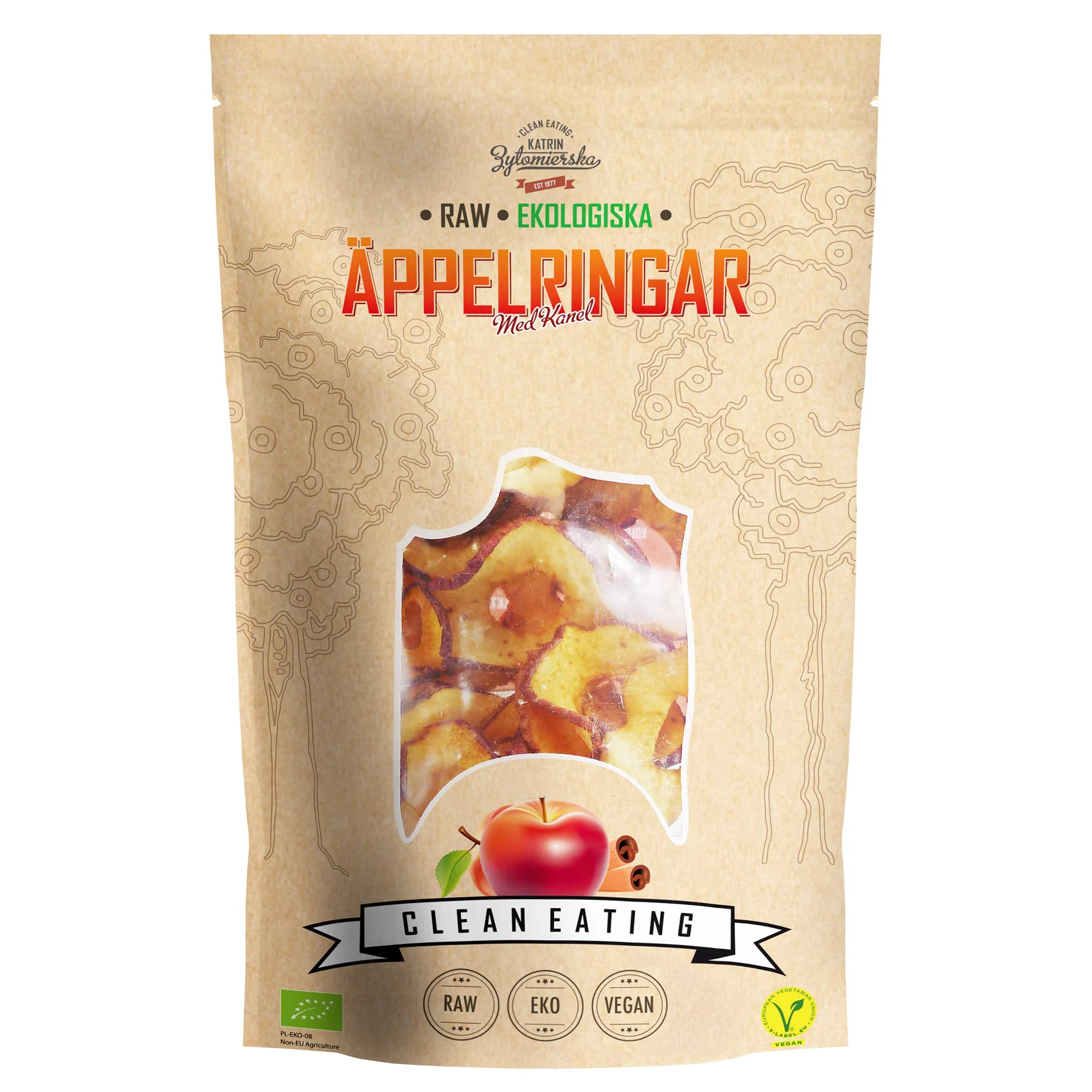 Clean Eating Äppelringar med Kanel 50 g - Nötter & torkad frukt