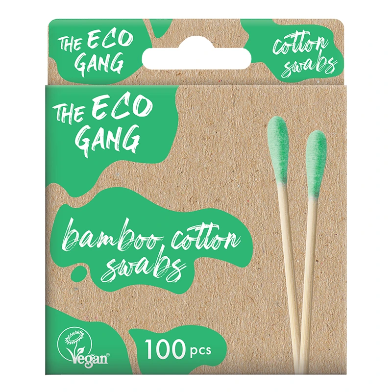 The Eco Gang Cotton Swabs Green 100 st - Bomullspads