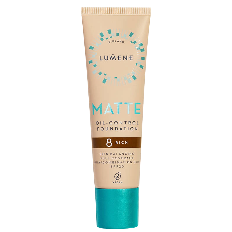 Lumene Matte Oil-Control Foundation SPF 20 30 ml 8 Rich - Täckande foundation
