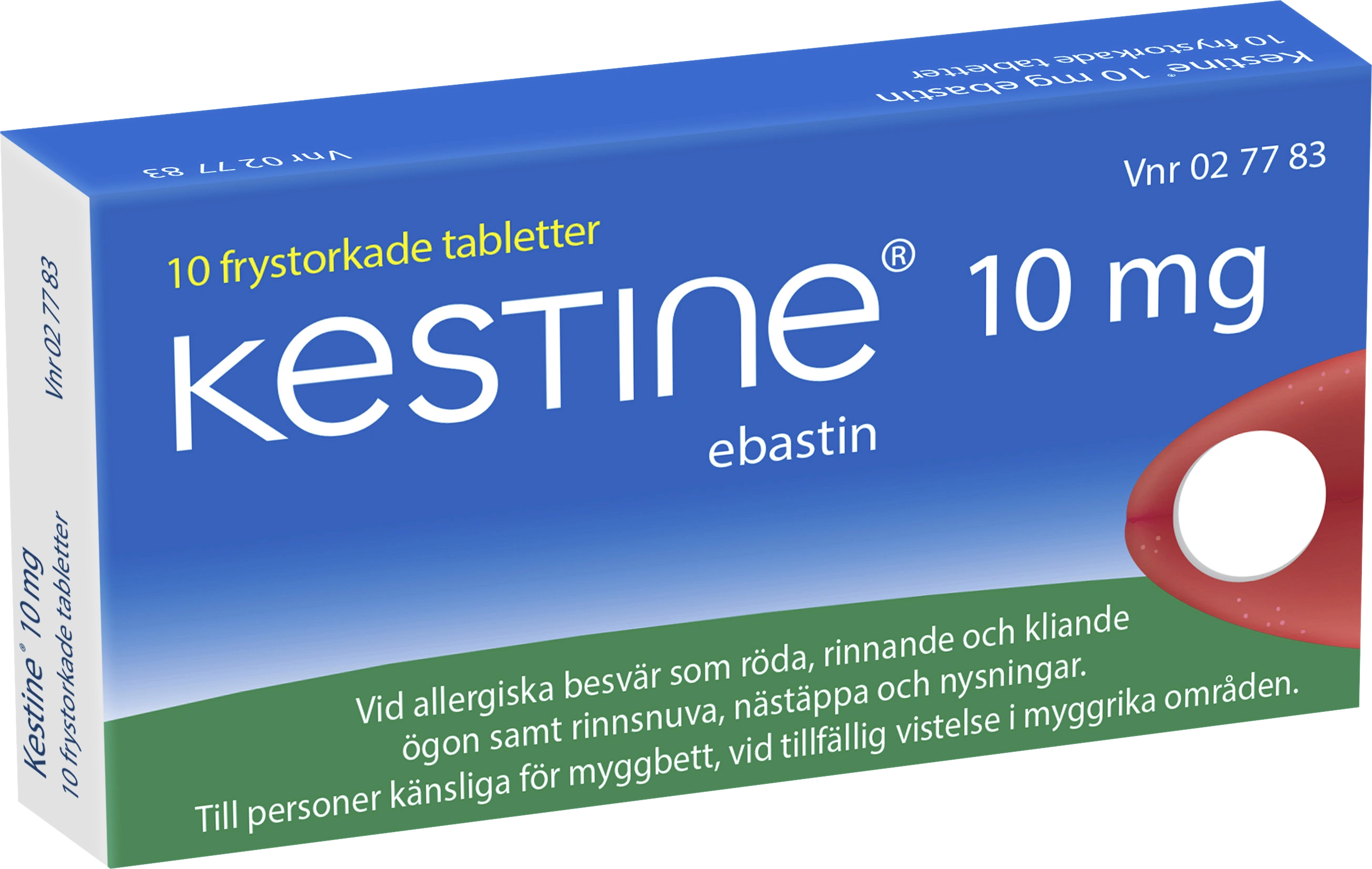 Kestine frystorkad tablett 10 mg 10 st - Allergitabletter mot pollenallergi