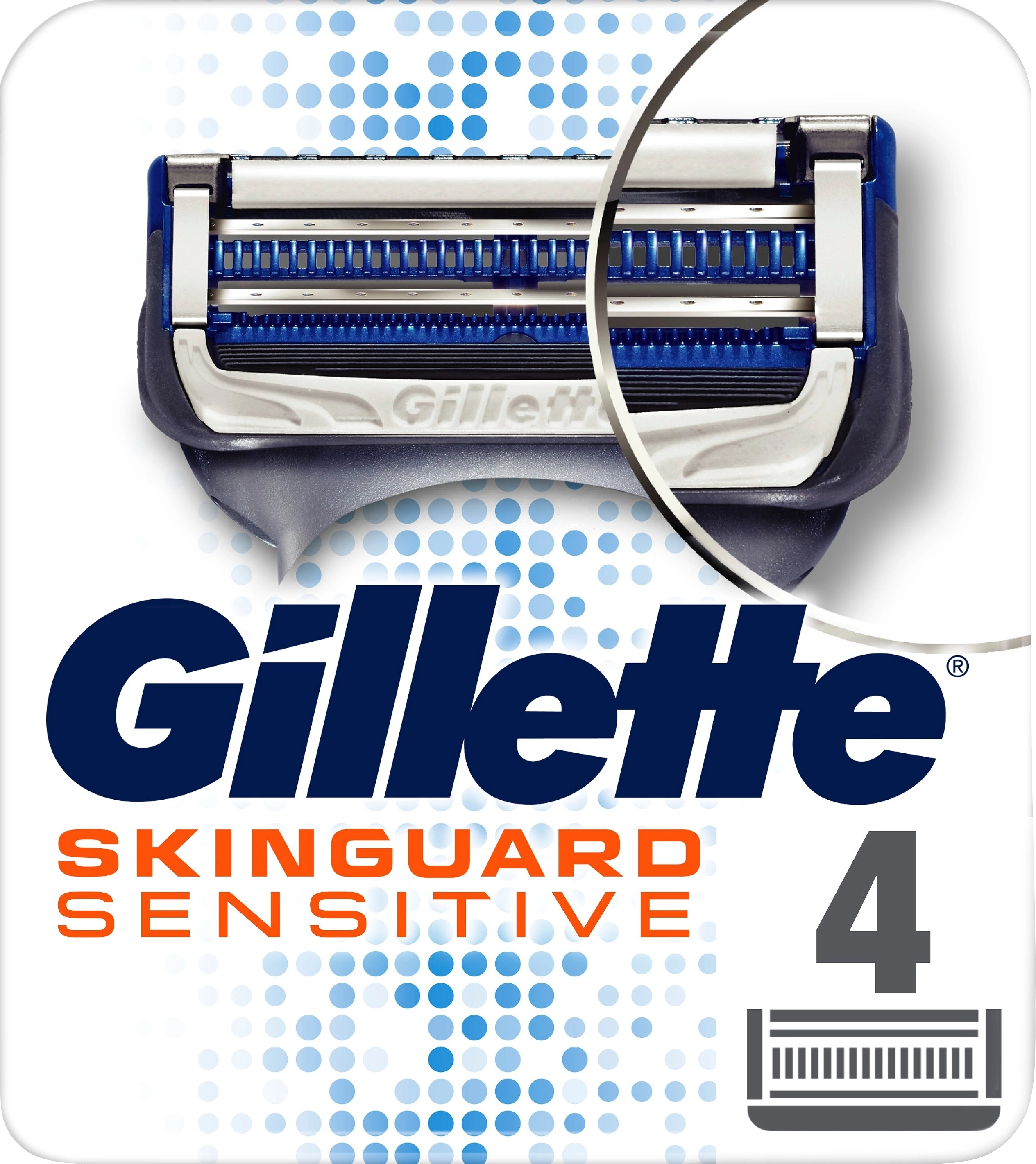 Gillette Skinguard Sensitive Rakblad för män 4 st - Rakblad