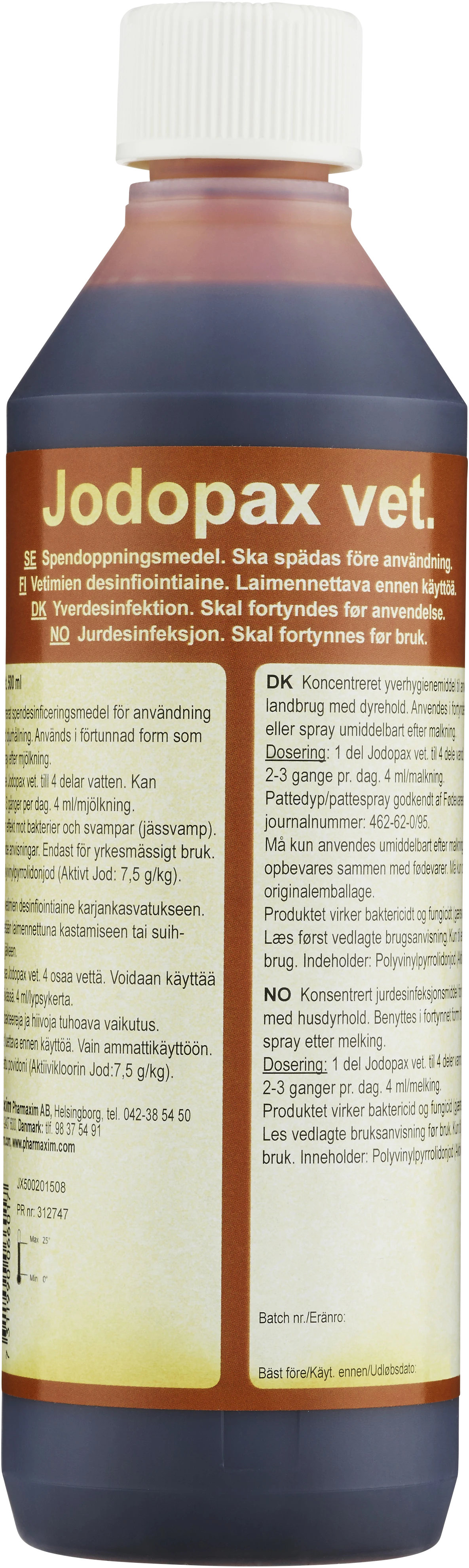 Jodopax Vet Koncentrat 500 ml - Djurvård