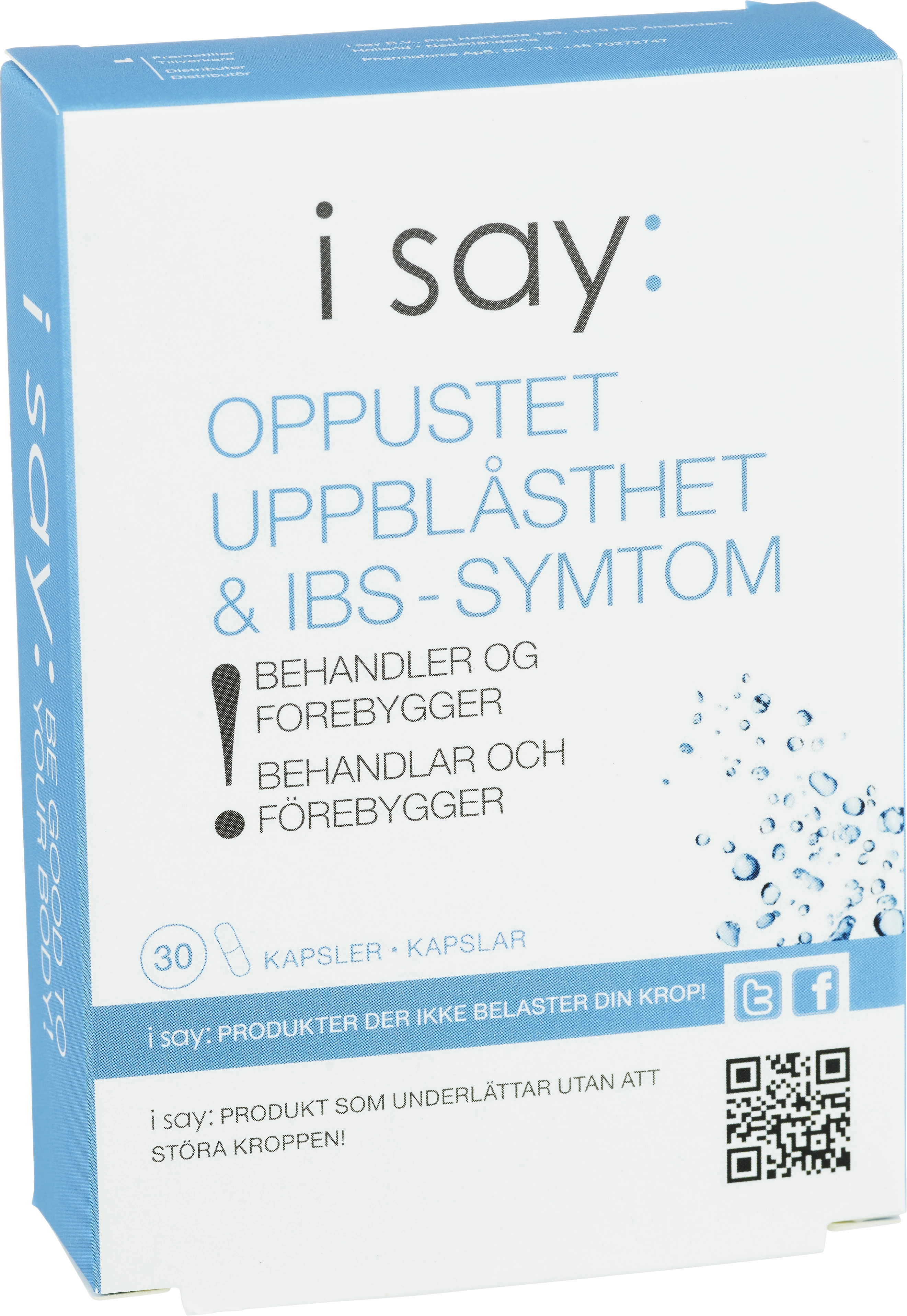 I Say: Uppblåsthet & IBS-symptom 30 kapslar - Ibs-tabletter