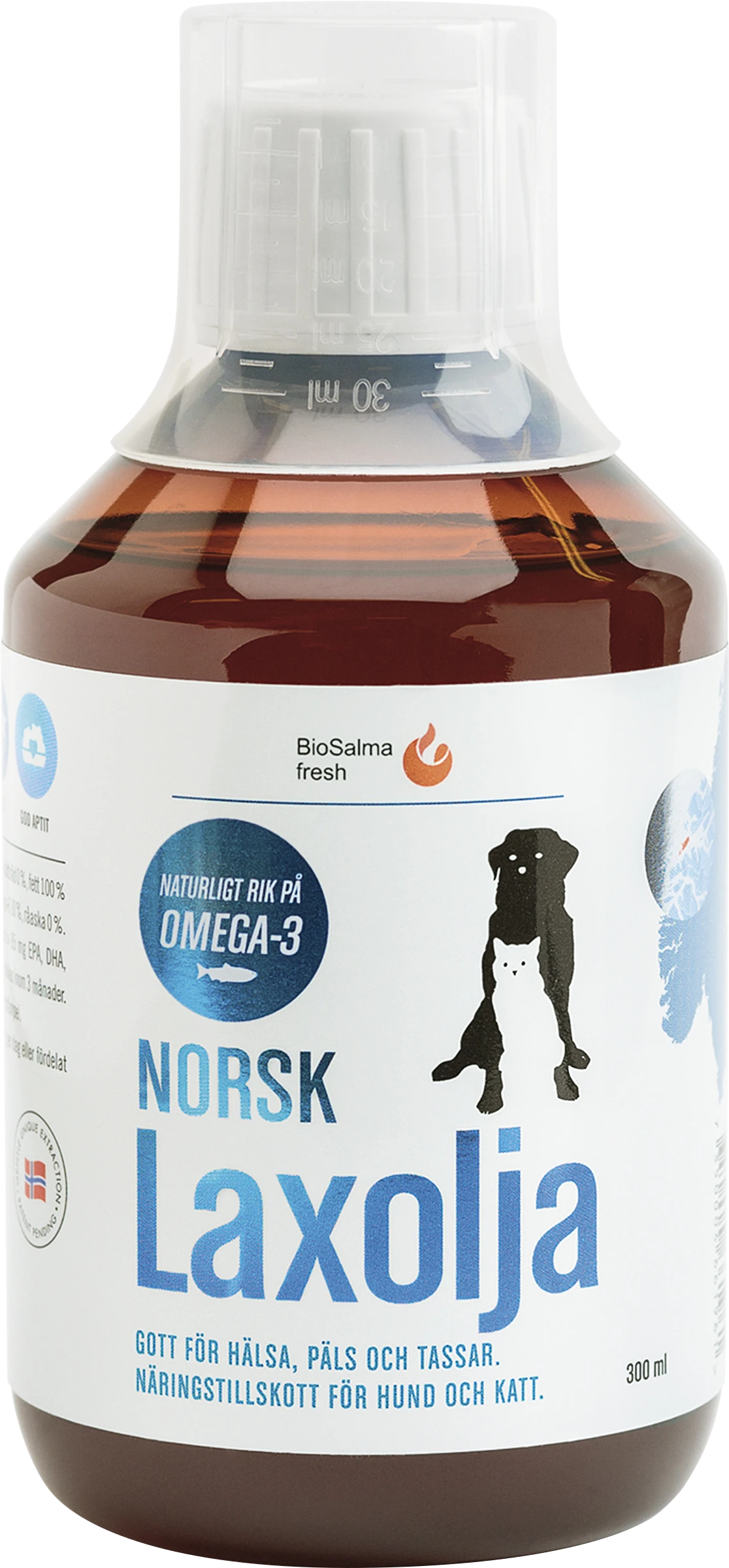 BioSalma Norsk Laxolja för Hund och Katt 300 ml - Hundfoder & fodertillskott