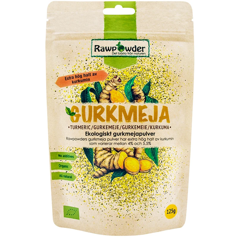 Rawpowder Gurkmejapulver 125 g - Smaksättning & sötning