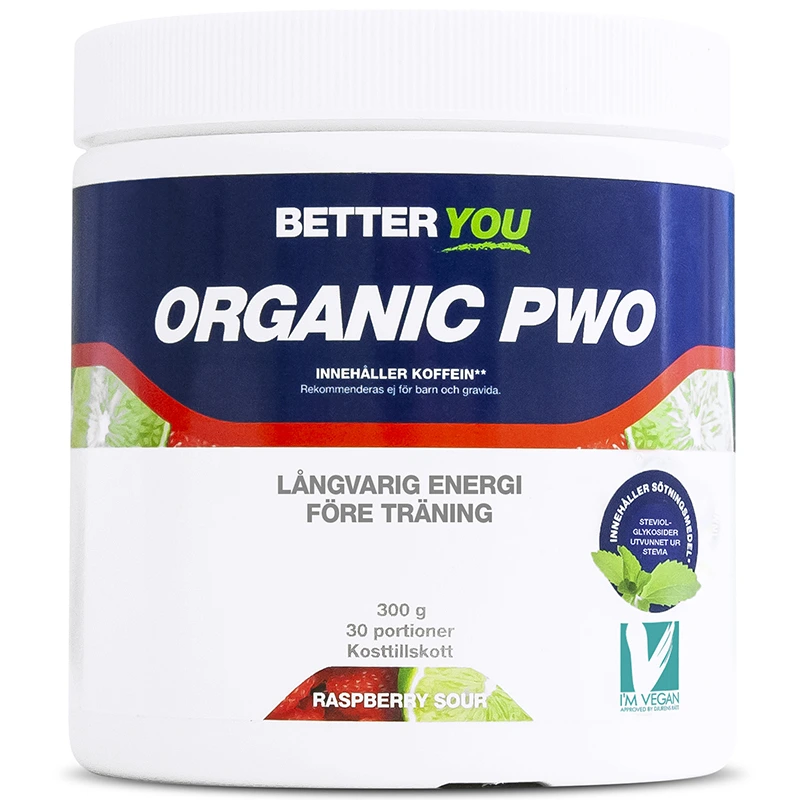 Better You Organic PWO Raspberry Sour 300 g - BCAA