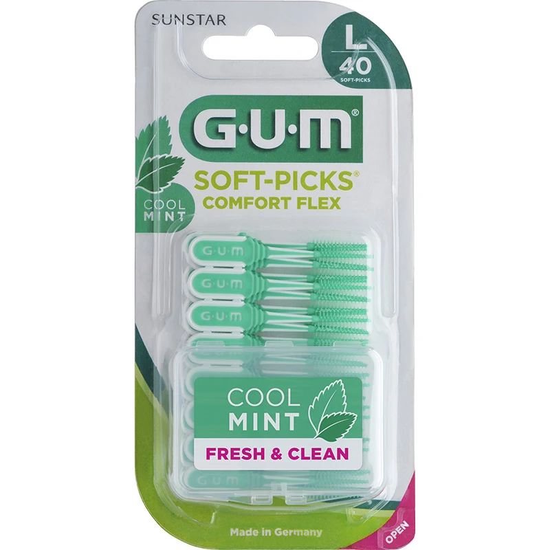 GUM Soft-Picks COMFORT FLEX Large MINT 40 st - Tandpetare