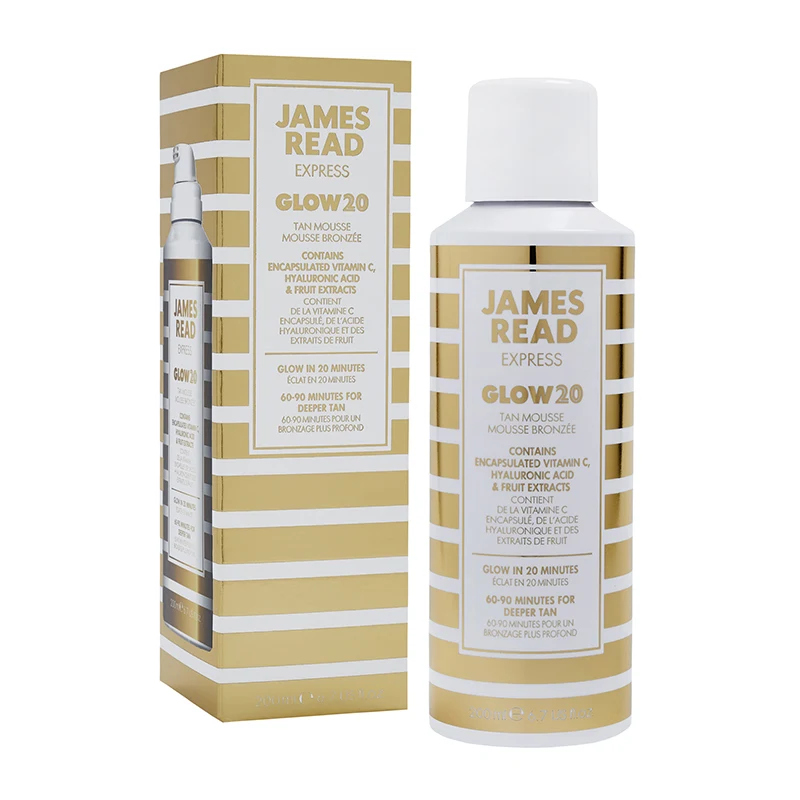 James Read GLOW20 Tan Mousse 200 ml - Brun utan sol mousse