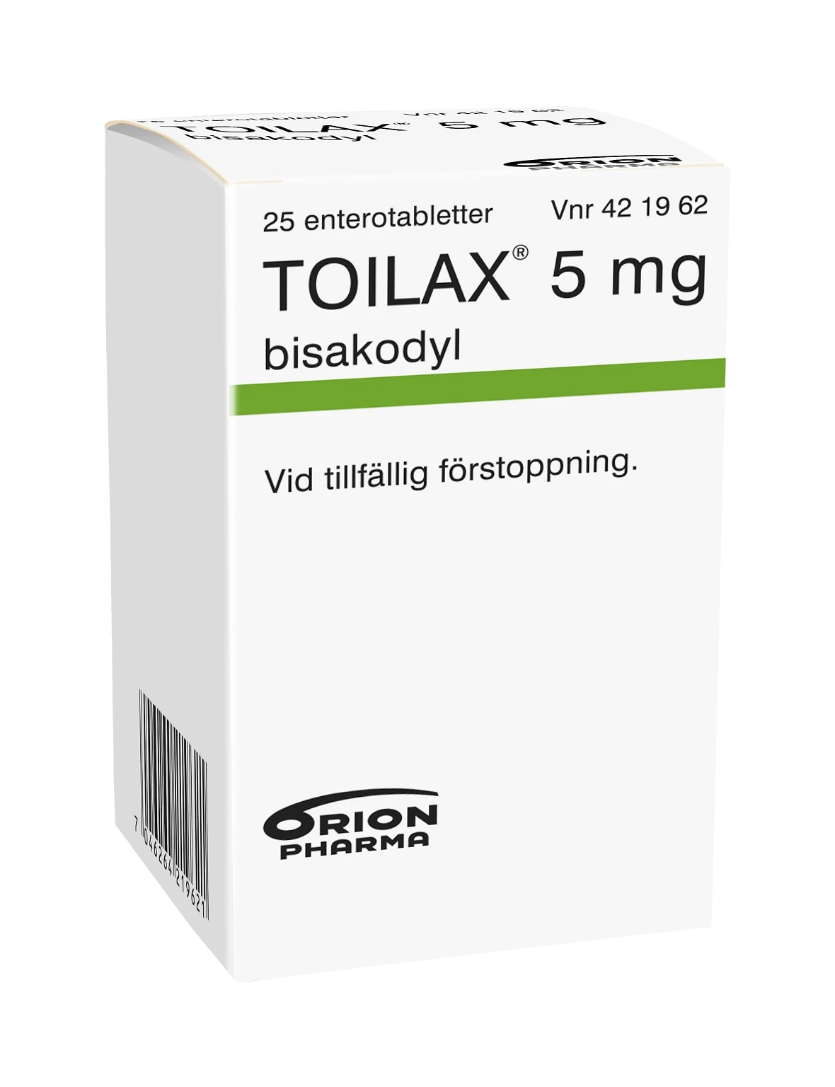 Toilax enterotablett 5 mg 25 st - Tabletter mot förstoppning