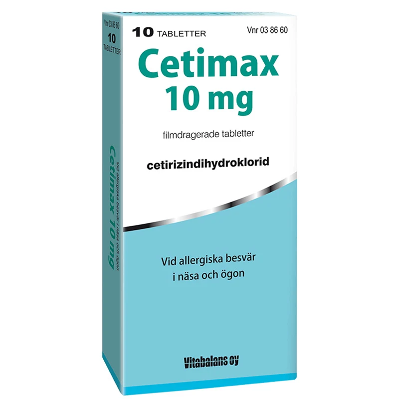 Cetimax Filmdragerad tablett 10mg Blister, 10tabletter - Allergitabletter mot pollenallergi