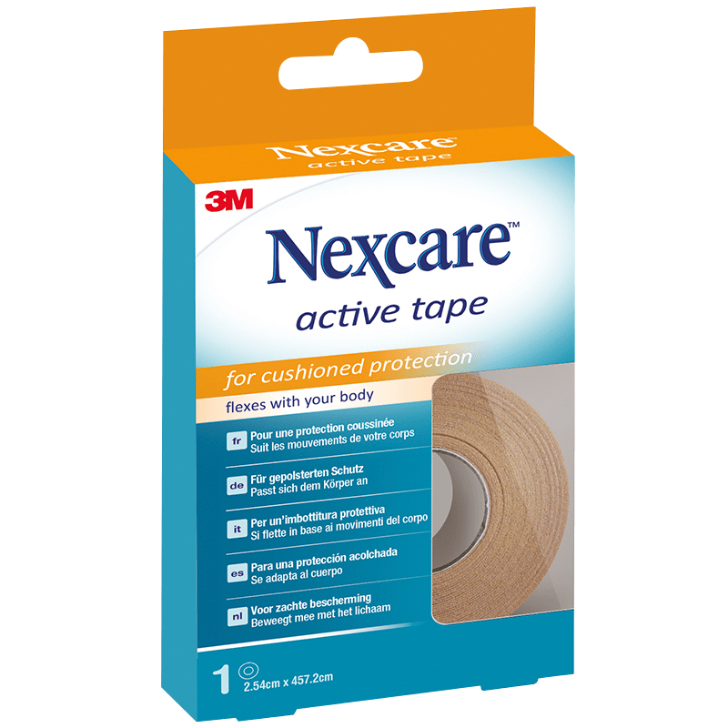 Nexcare Active Tape 2,5 cm x 4,5 m 1 rulle - Skavsår & fotblåsor