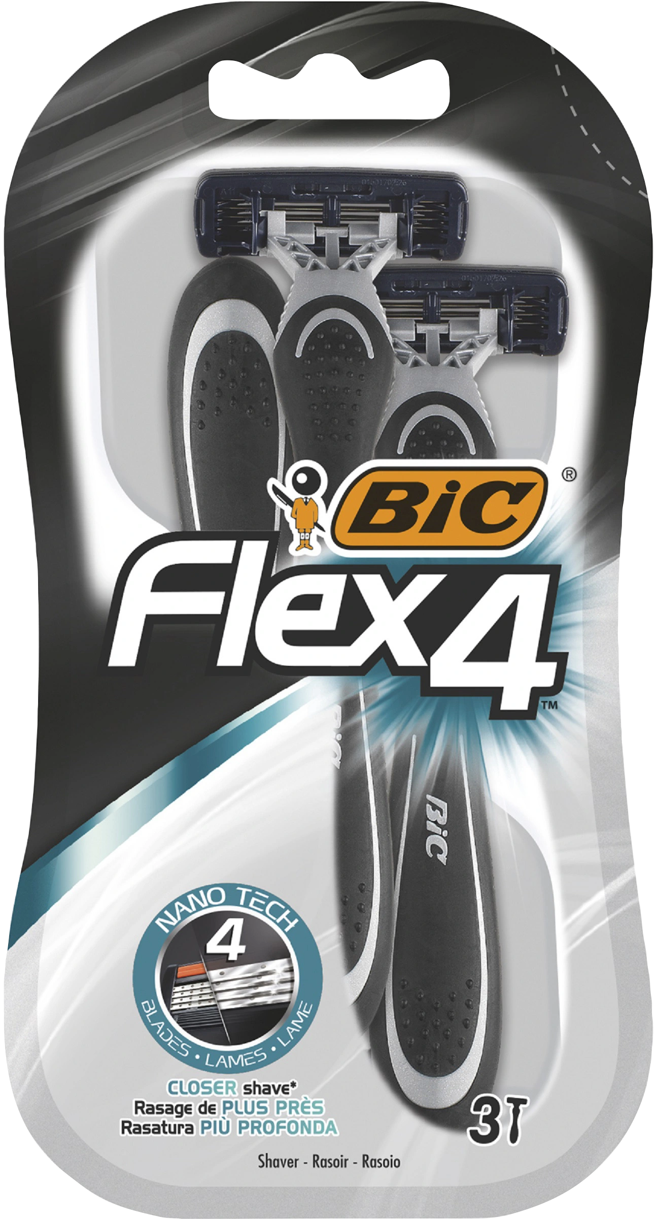 BIC Flex4 Rakhyvlar för Män 3-pack - Rakhyvlar herr