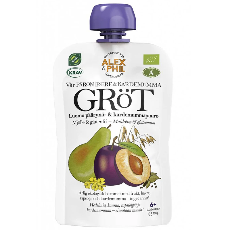 Alex & Phil Vår Päron- & Kardemummagröt 100 g - Gröt