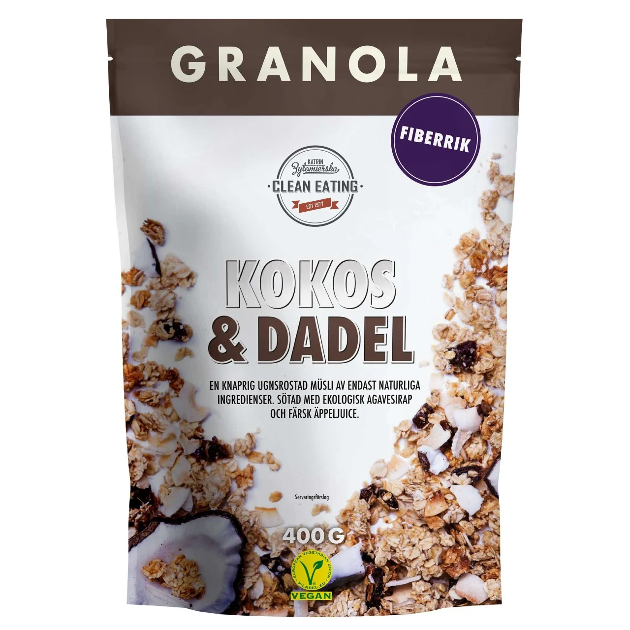 Clean Eating Granola Kokos & Dadel 400 g - Granola
