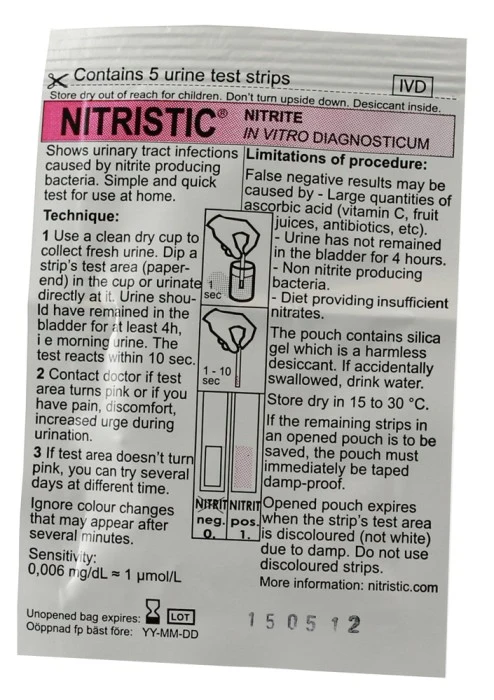 Nitristic teststickor urinvägsinfektion 5 st - Urinvägsinfektion