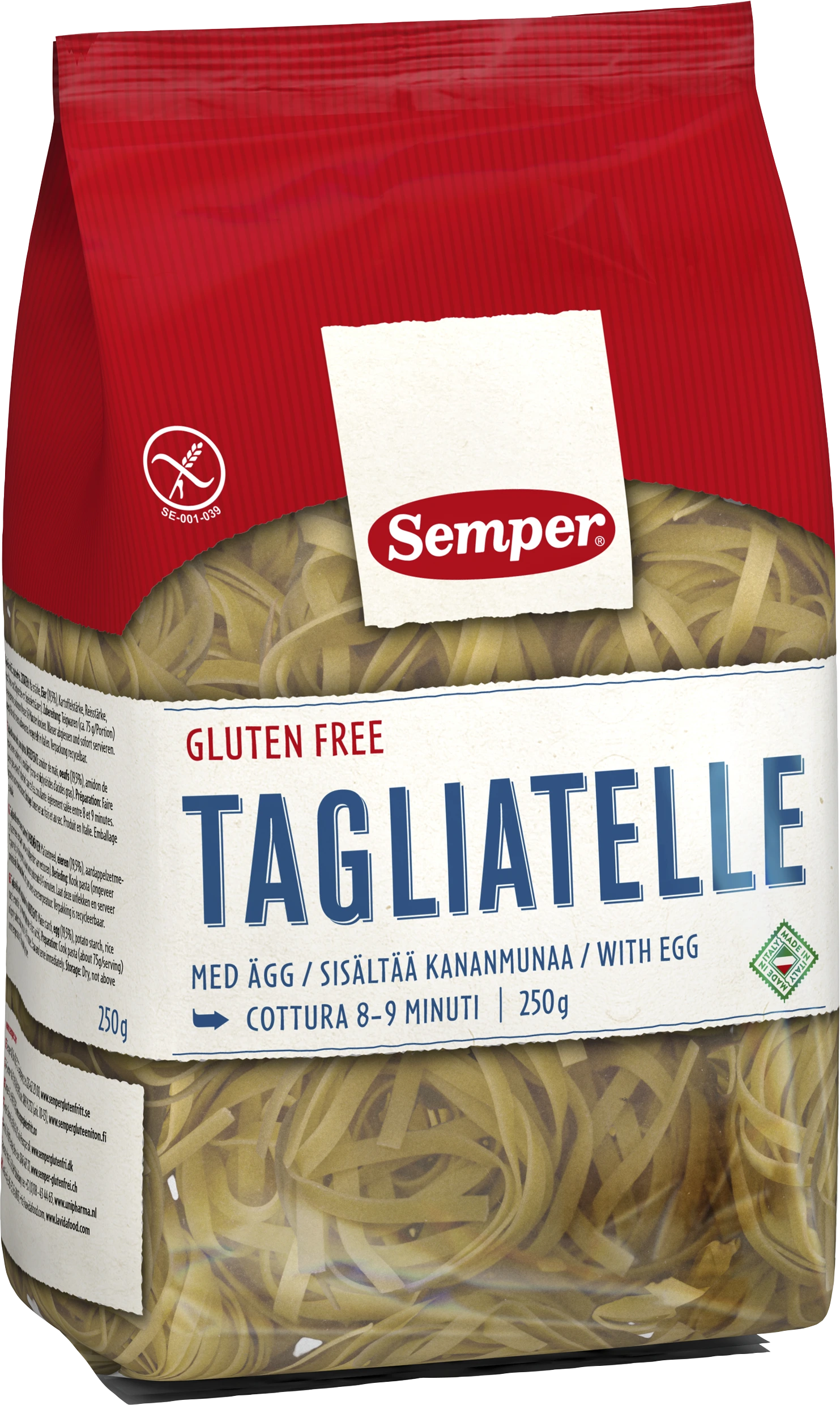 Semper Glutefri Tagliatelle 250 g - Specialkost för barn