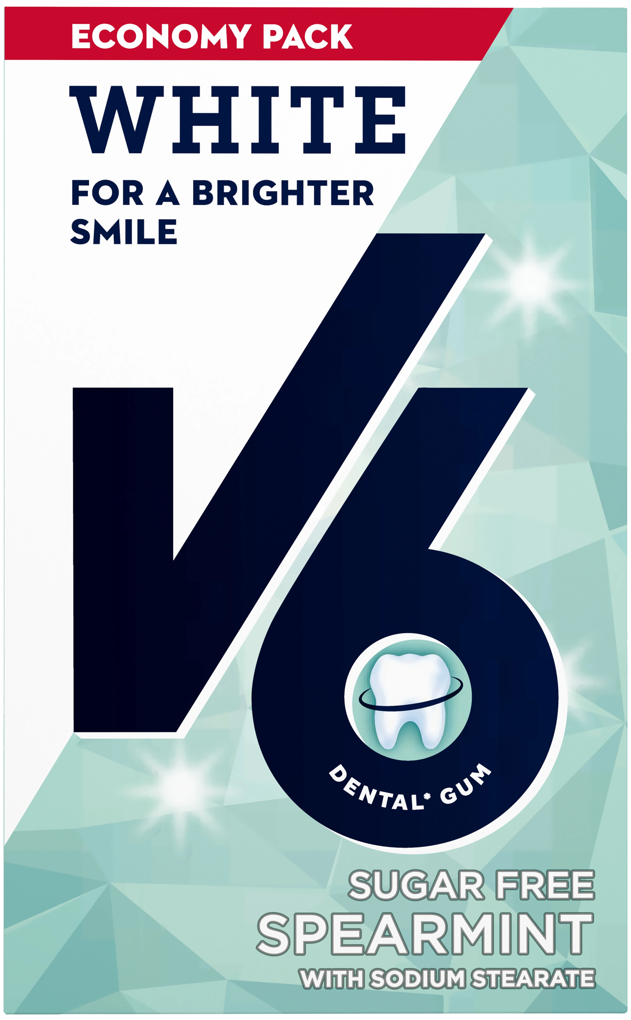 V6 White Spearmint tuggummi 72g - Tuggummi