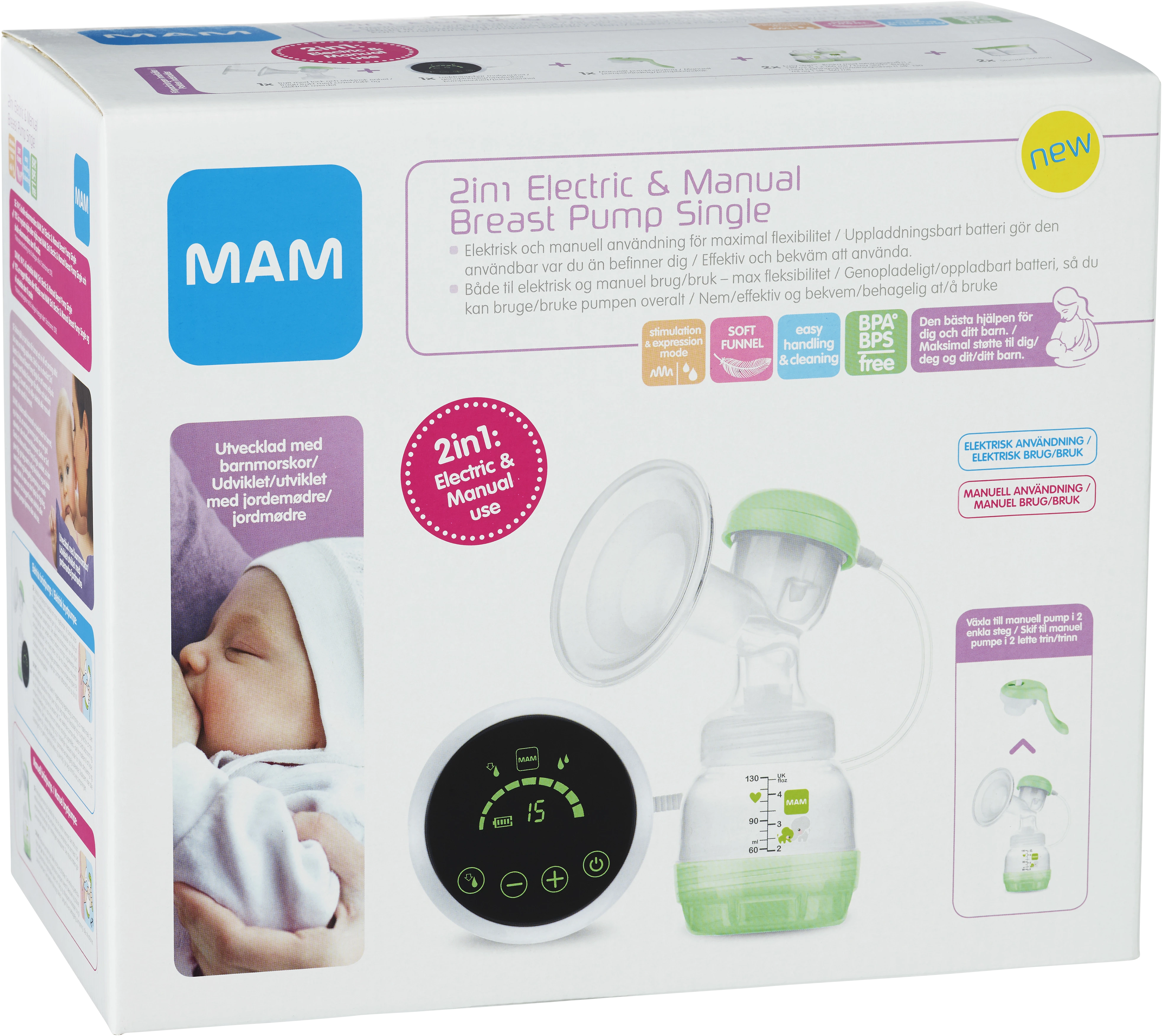 MAM 2in1 Electric & Manual Breast Pump - Bröstpumpar
