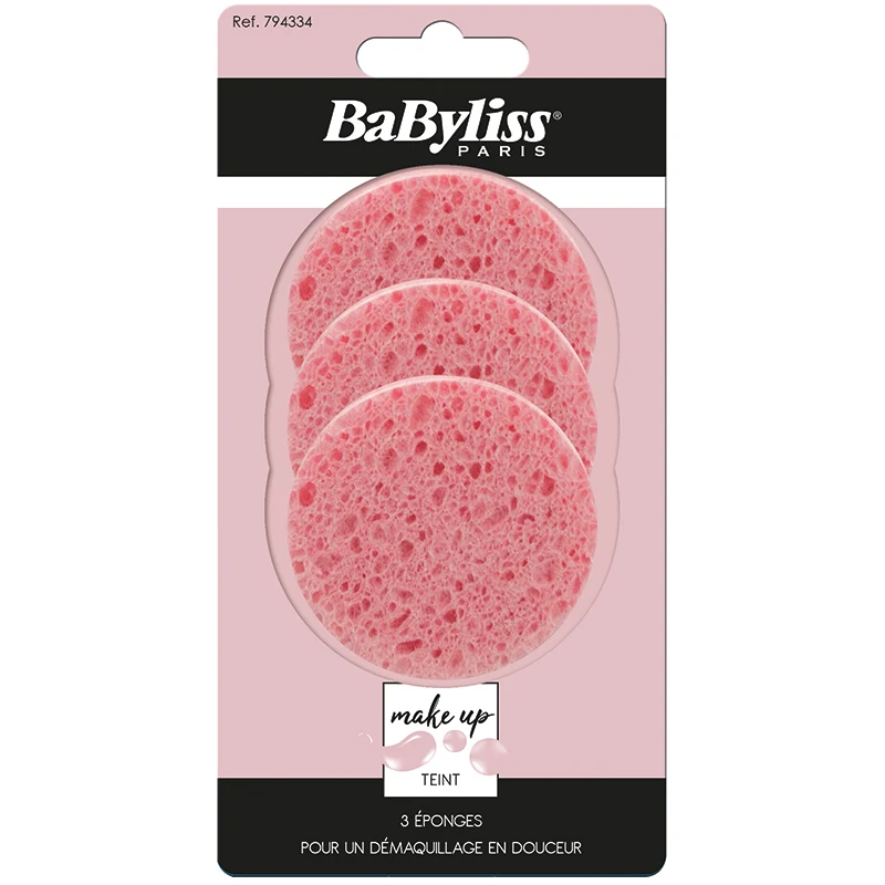 BaByliss Makeup Removersvamp 3 st - Bomullspads