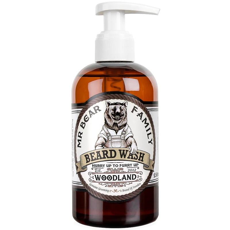 Mr Bear Family Beard Wash Woodland 250 ml - Skäggvård