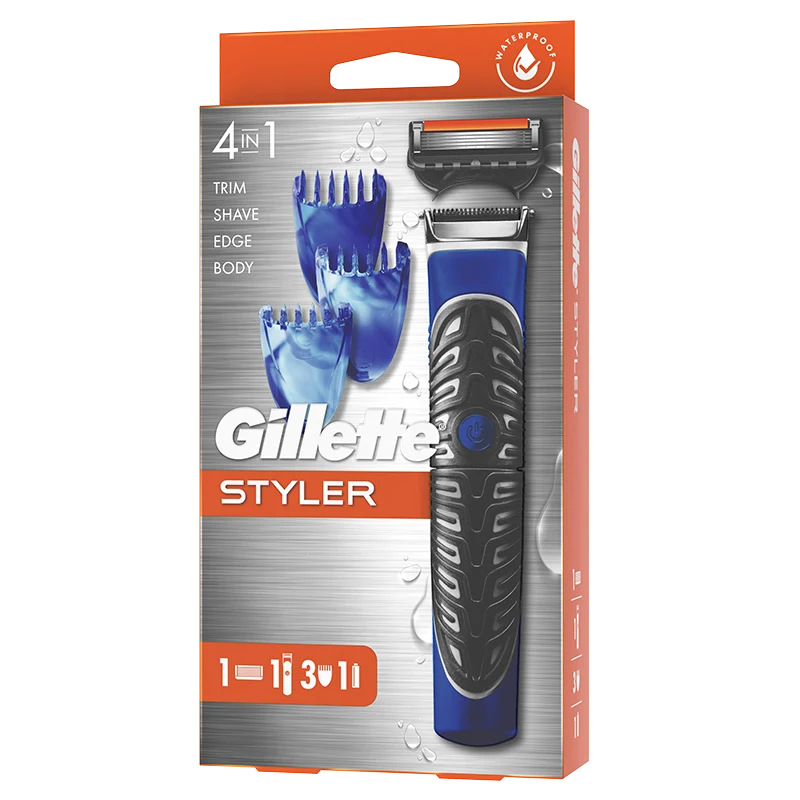 Gillette 4in1 Trimmer För Kropp och Skägg, Raka och Forma - Skäggtrimmers