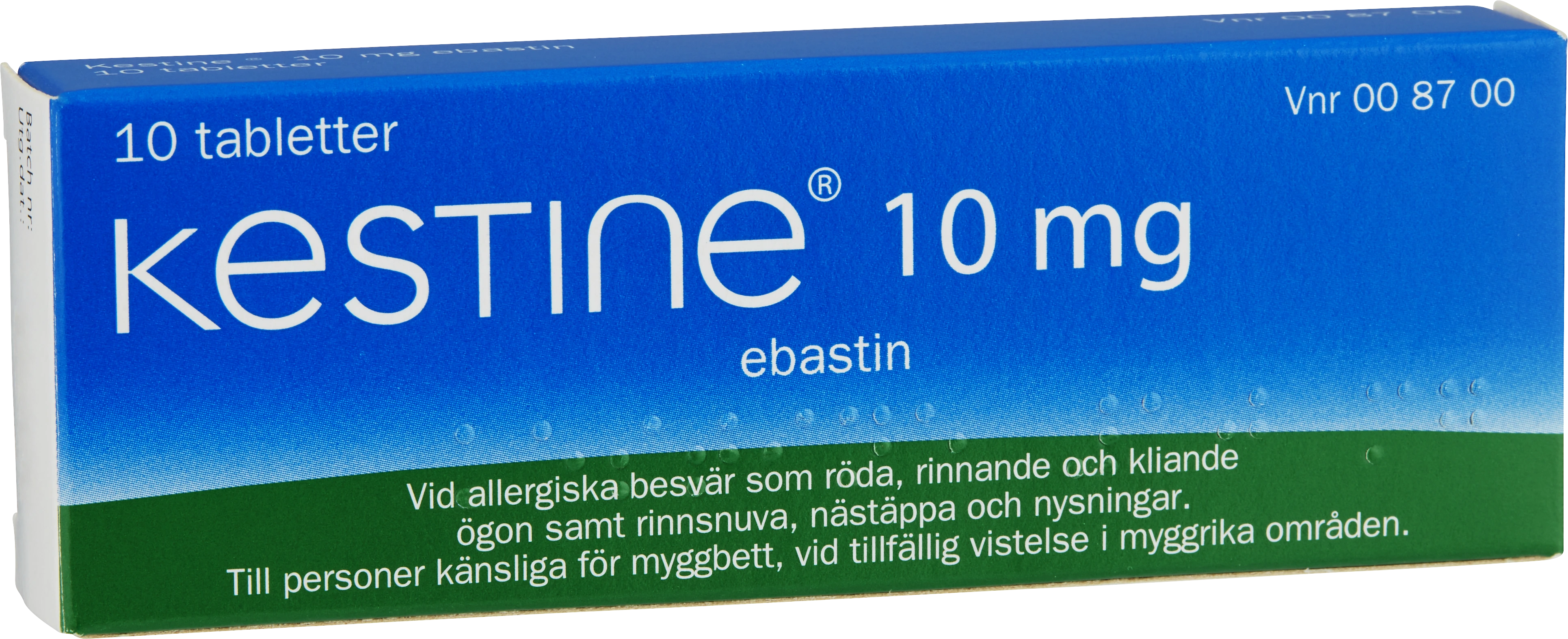 Kestine filmdragerad tablett 10 mg 10 st - Allergitabletter mot pollenallergi