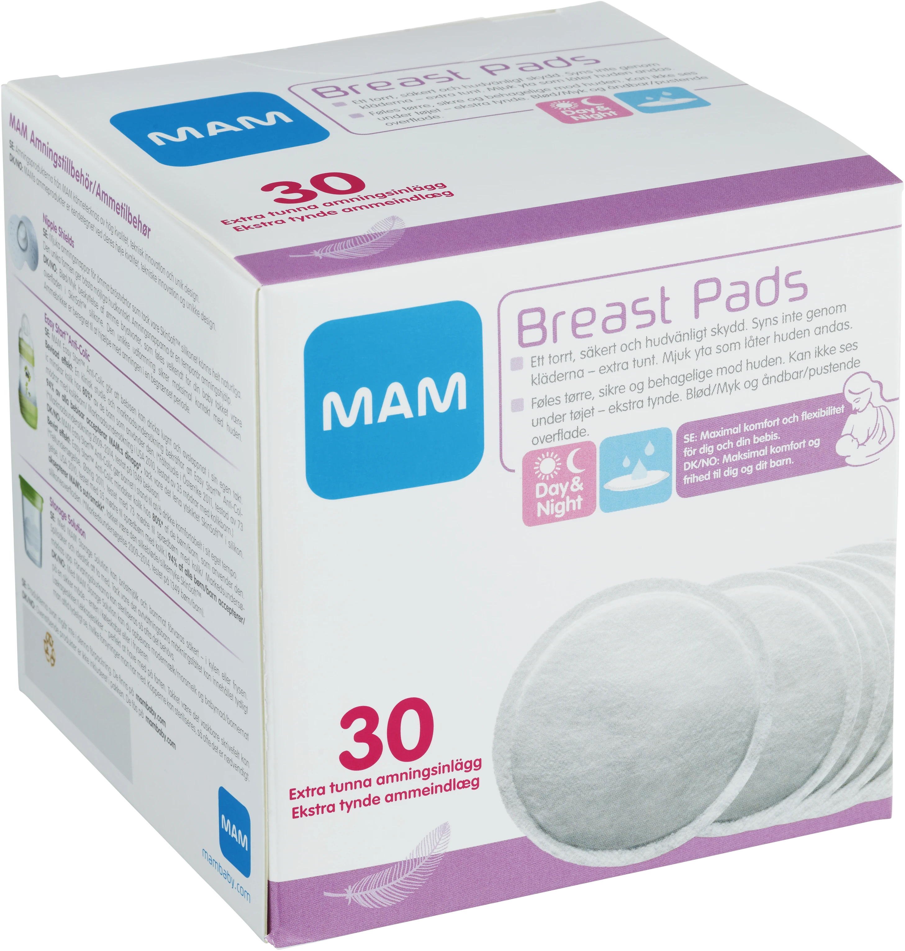 MAM Breast Pads Vita 30 st - Amningsinlägg & amningskupor