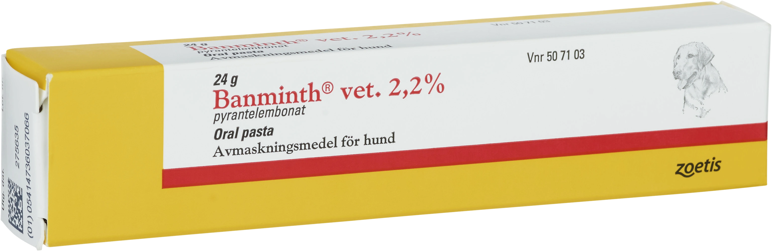 Banminth vet. oral pasta i tub för hund - Spolmask hund
