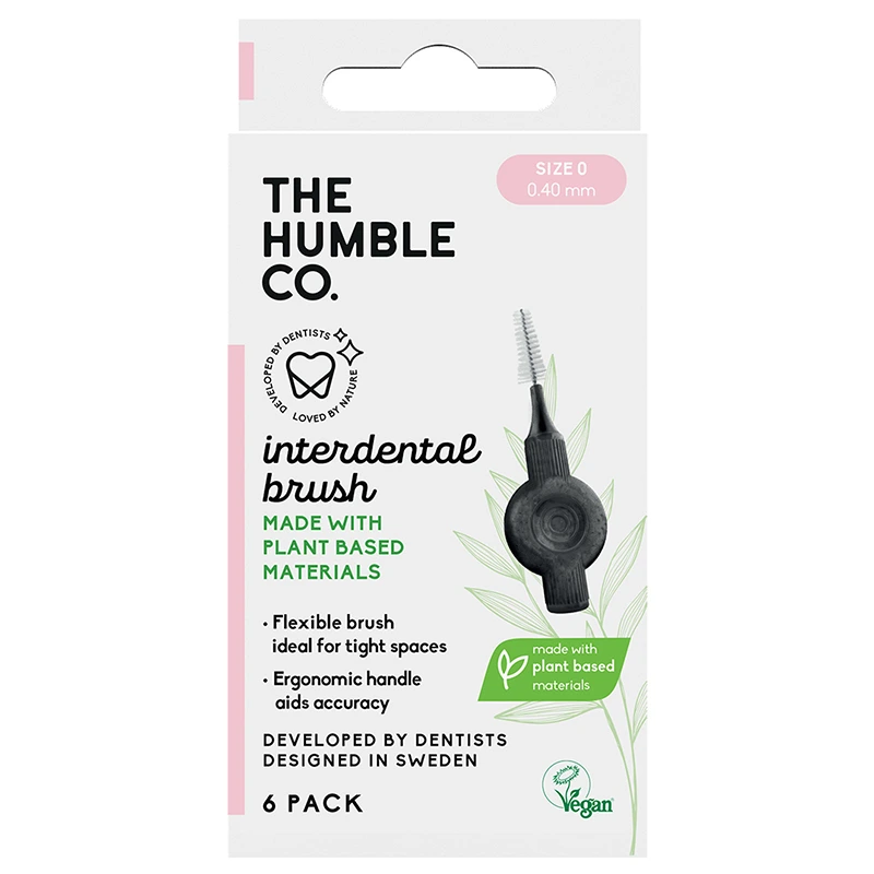 Humble Plant Based Mellanrumsborste 6-pack 0,40 mm Size 0 - Mellanrumsborstar