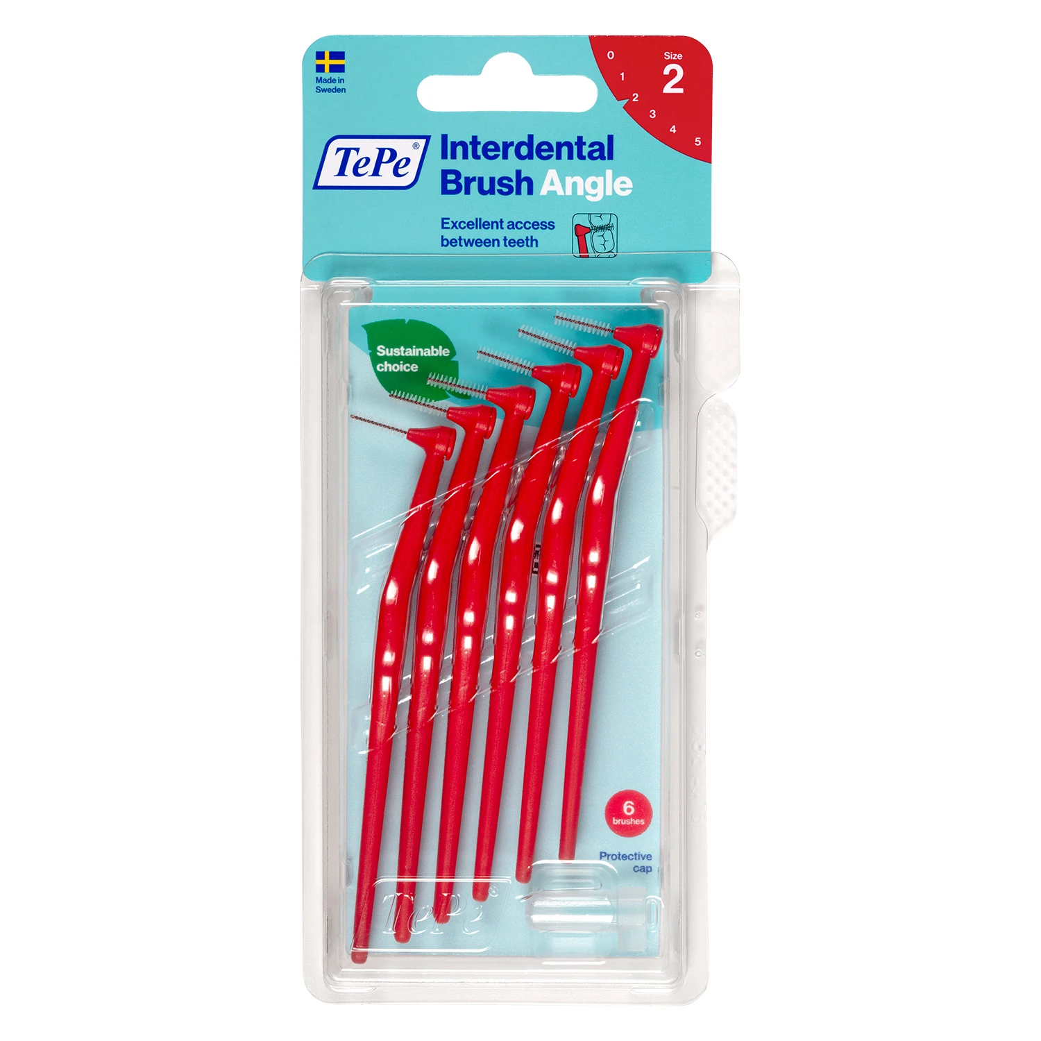 TePe Angle 6 st 0,5 mm - Mellanrumsborstar