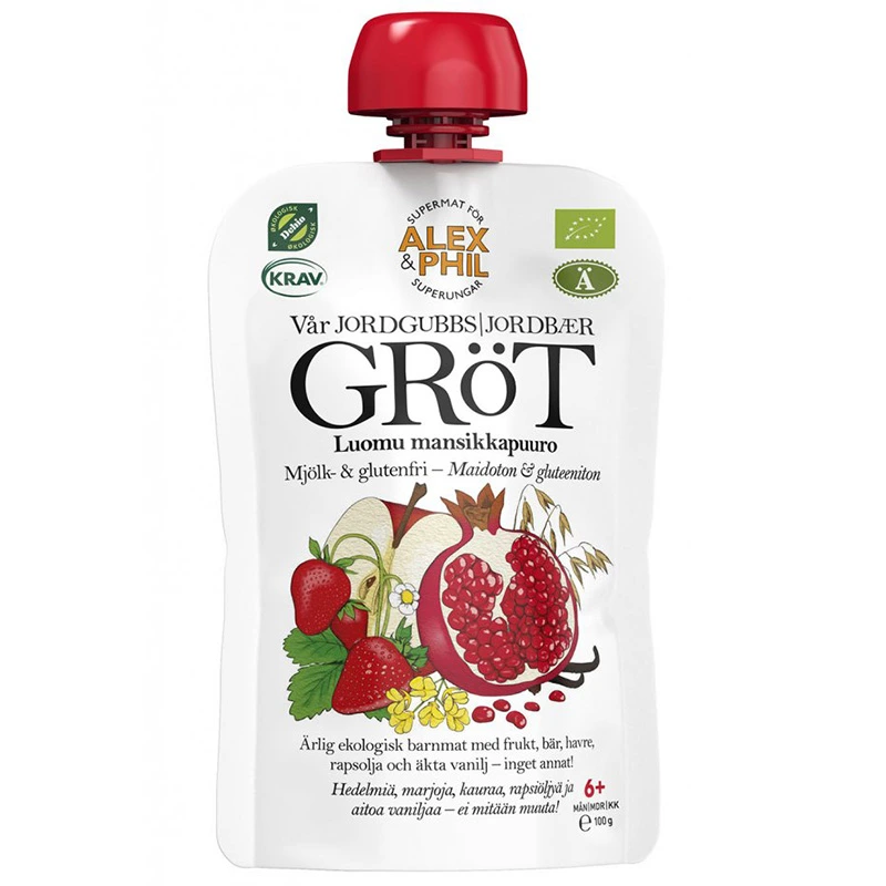 Alex & Phil Vår Jordgubbsgröt 100 g - Gröt