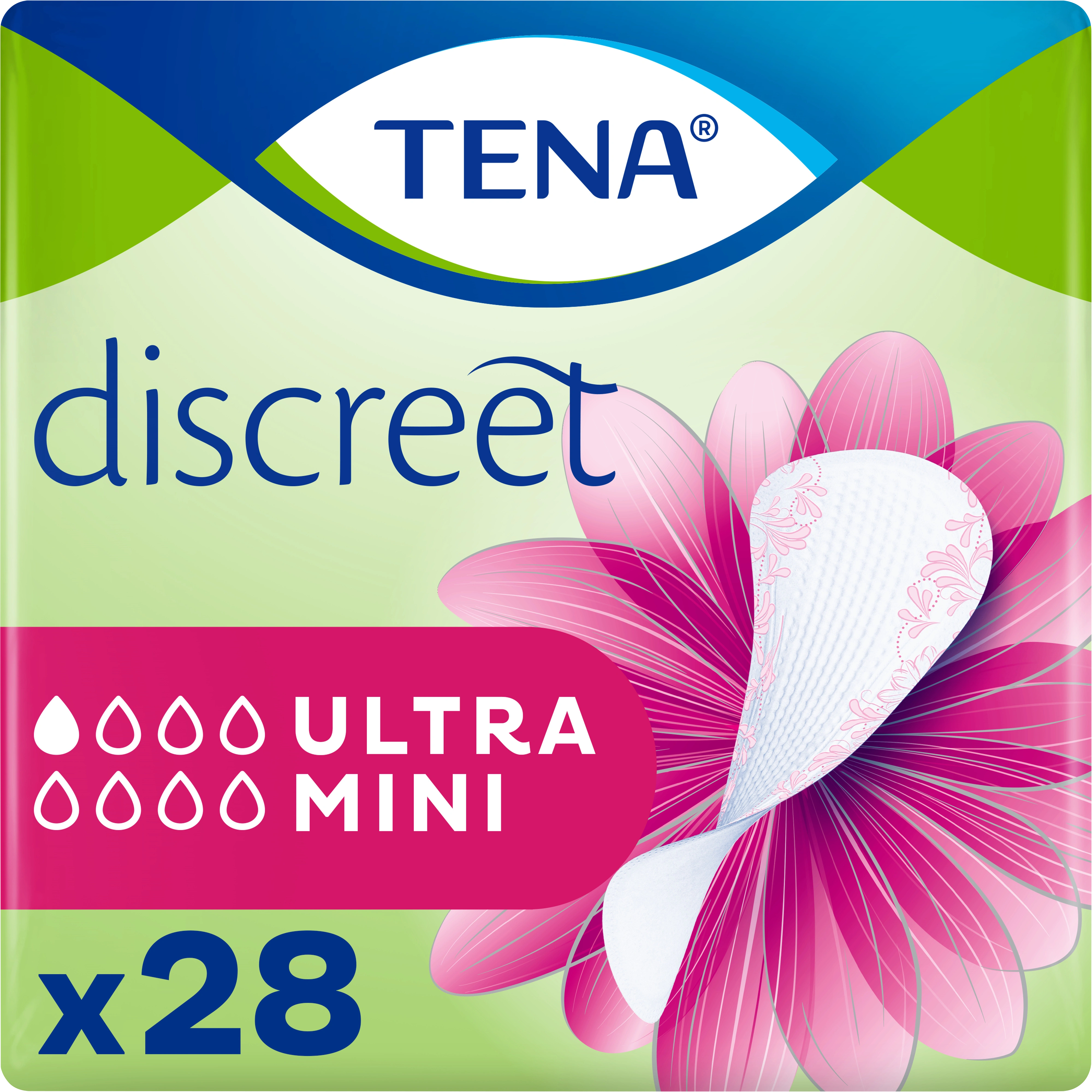 TENA Discreet Ultra Mini 28 st - Inkontinensskydd för kvinnor