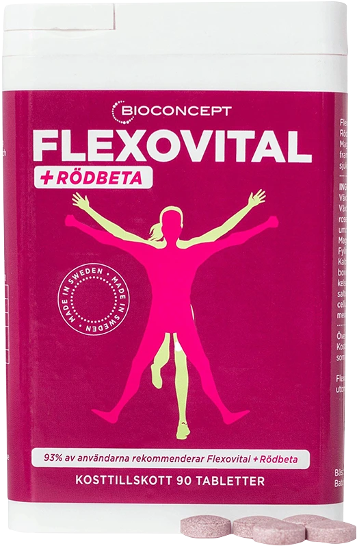 Flexovital+Rödbeta 90 st - Kosttillskott för energi
