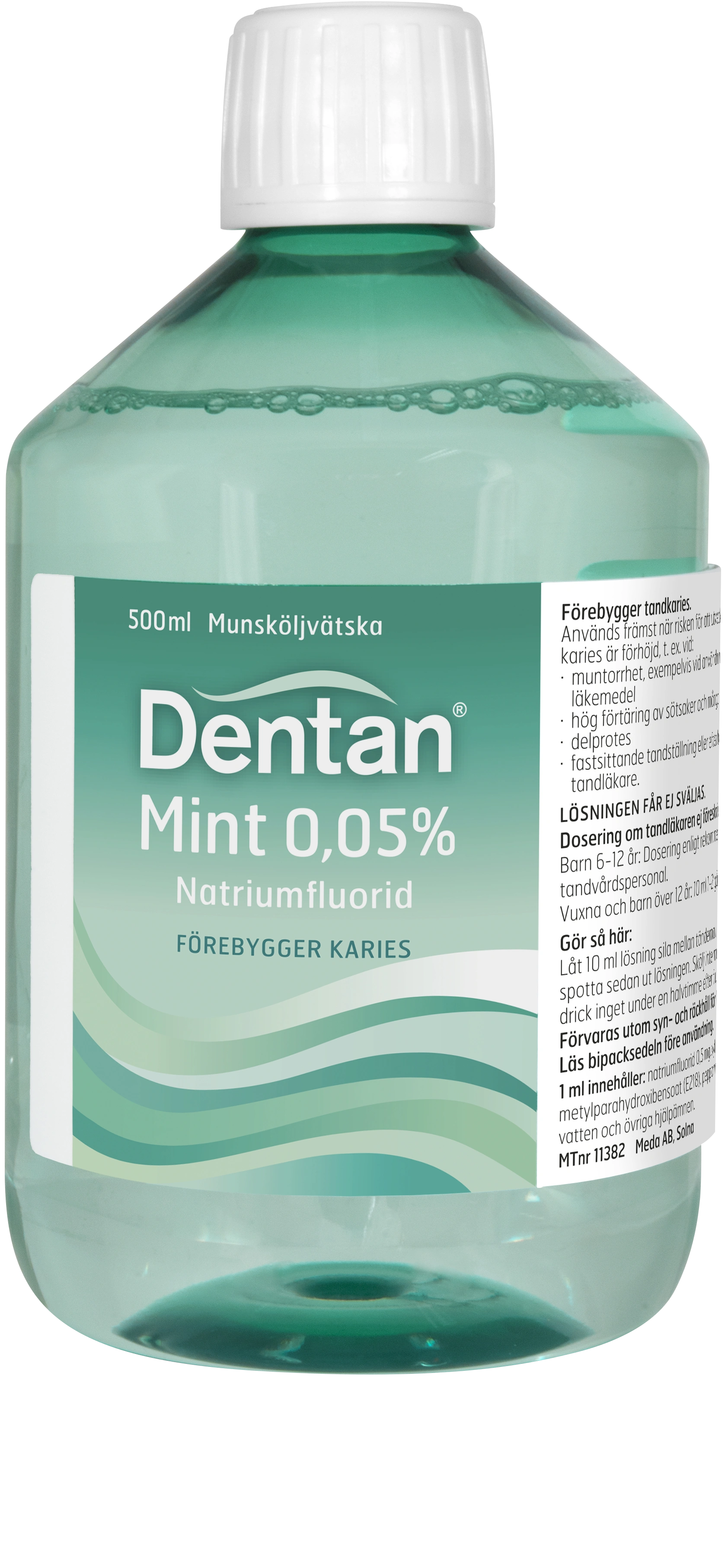 Dentan Mint munskölj 0,05 % 500 ml - Kariesförebyggande