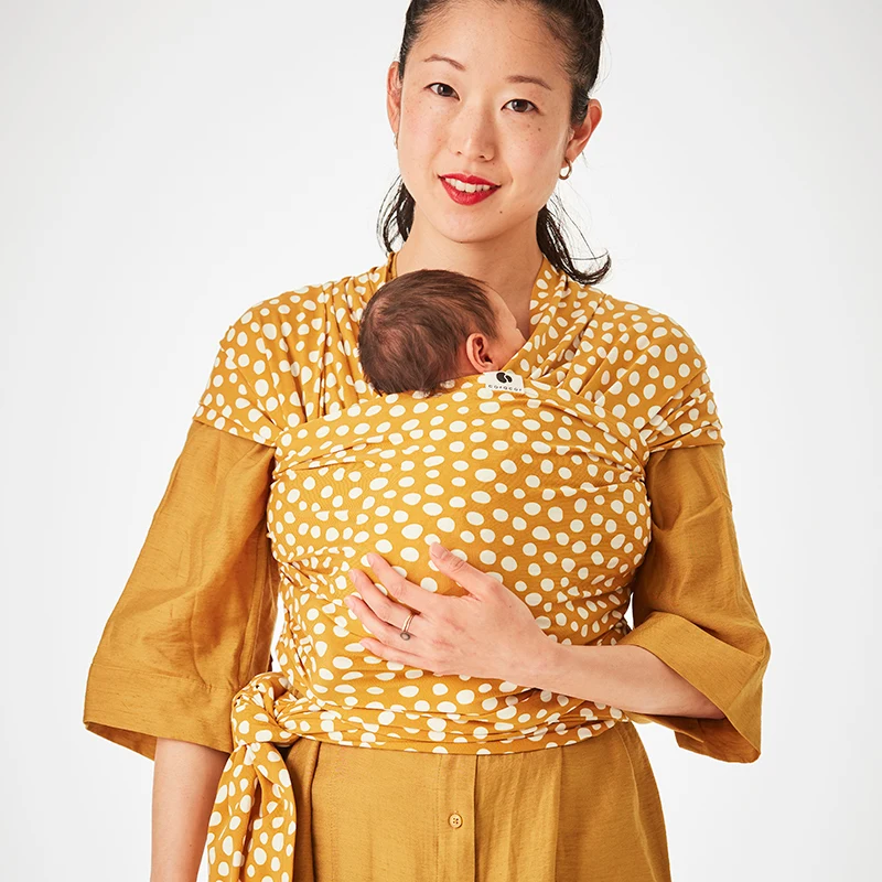 Coracor Bärsjal Abstract Dot Mustard - Bärsjalar för nyfödda