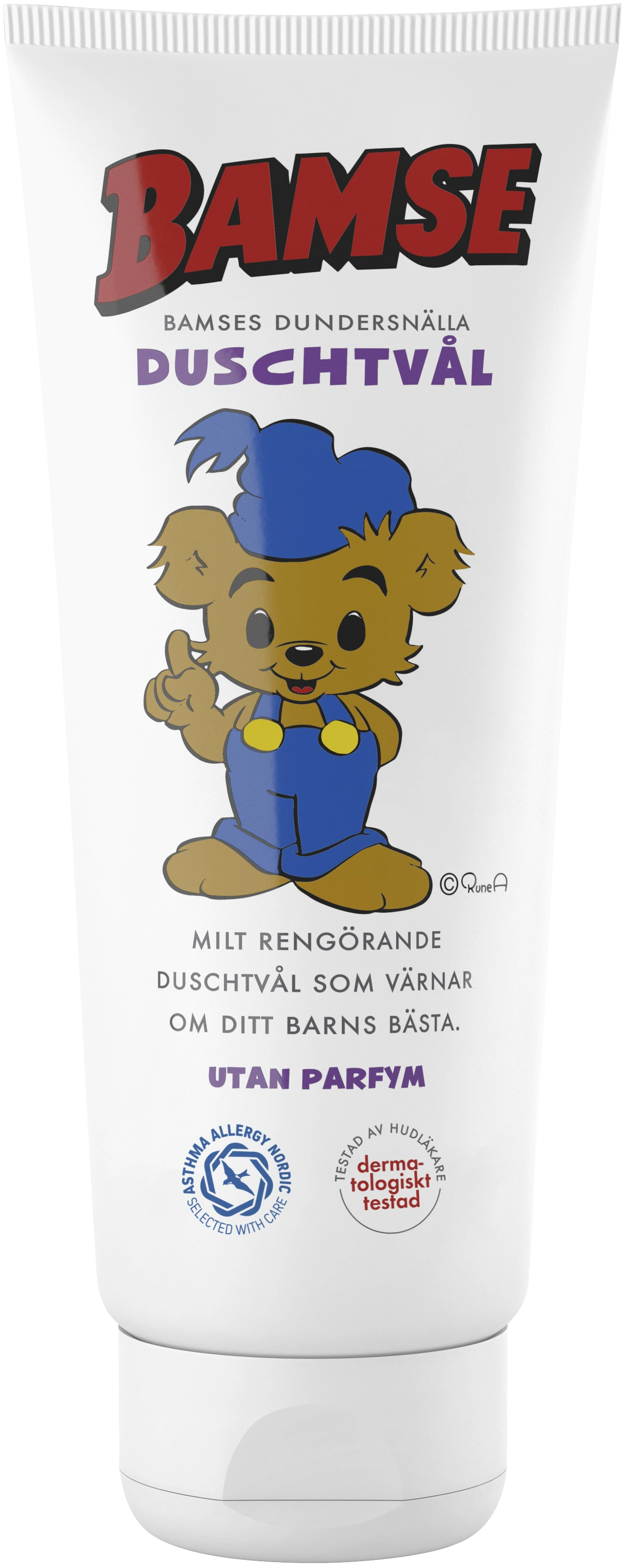 Bamse Bamses Dundersnälla Duschtvål Oparfymerad 200 ml - Badolja och duschtvål för barn