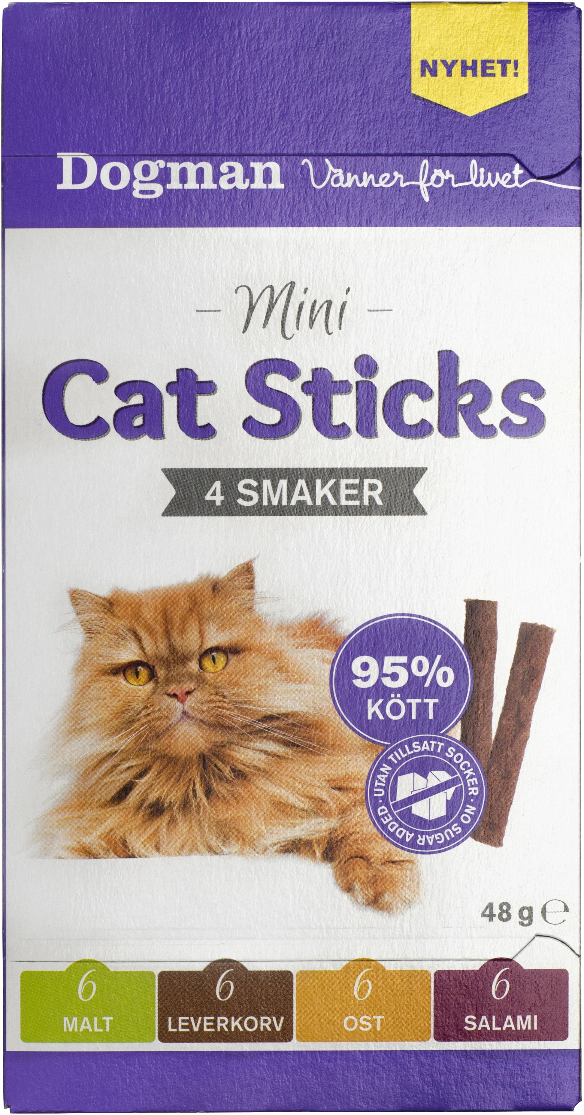 Dogman Cat Sticks Mini 48 g - Fodertillskott katt