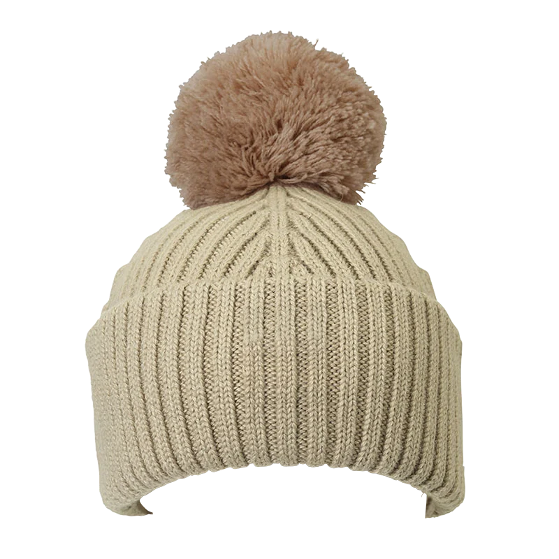Elodie Wool Beanie Pure Khaki 1-2 år - Barnmössor & vantar