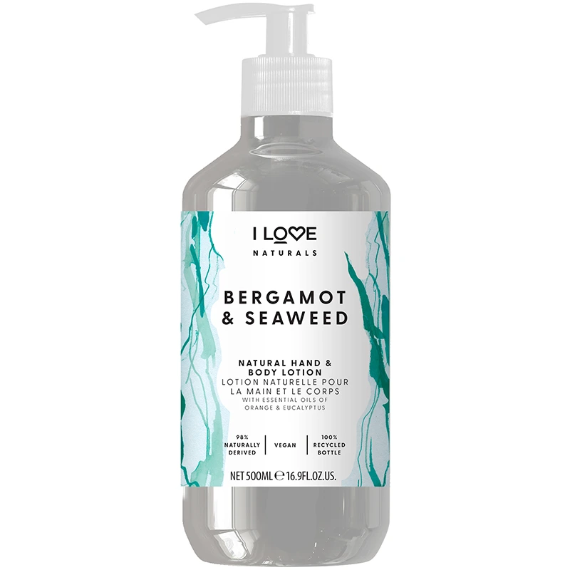 I LOVE Naturals Hand & Body Lotion Bergamot & Seaweed 500 ml - Hudkräm & bodylotion