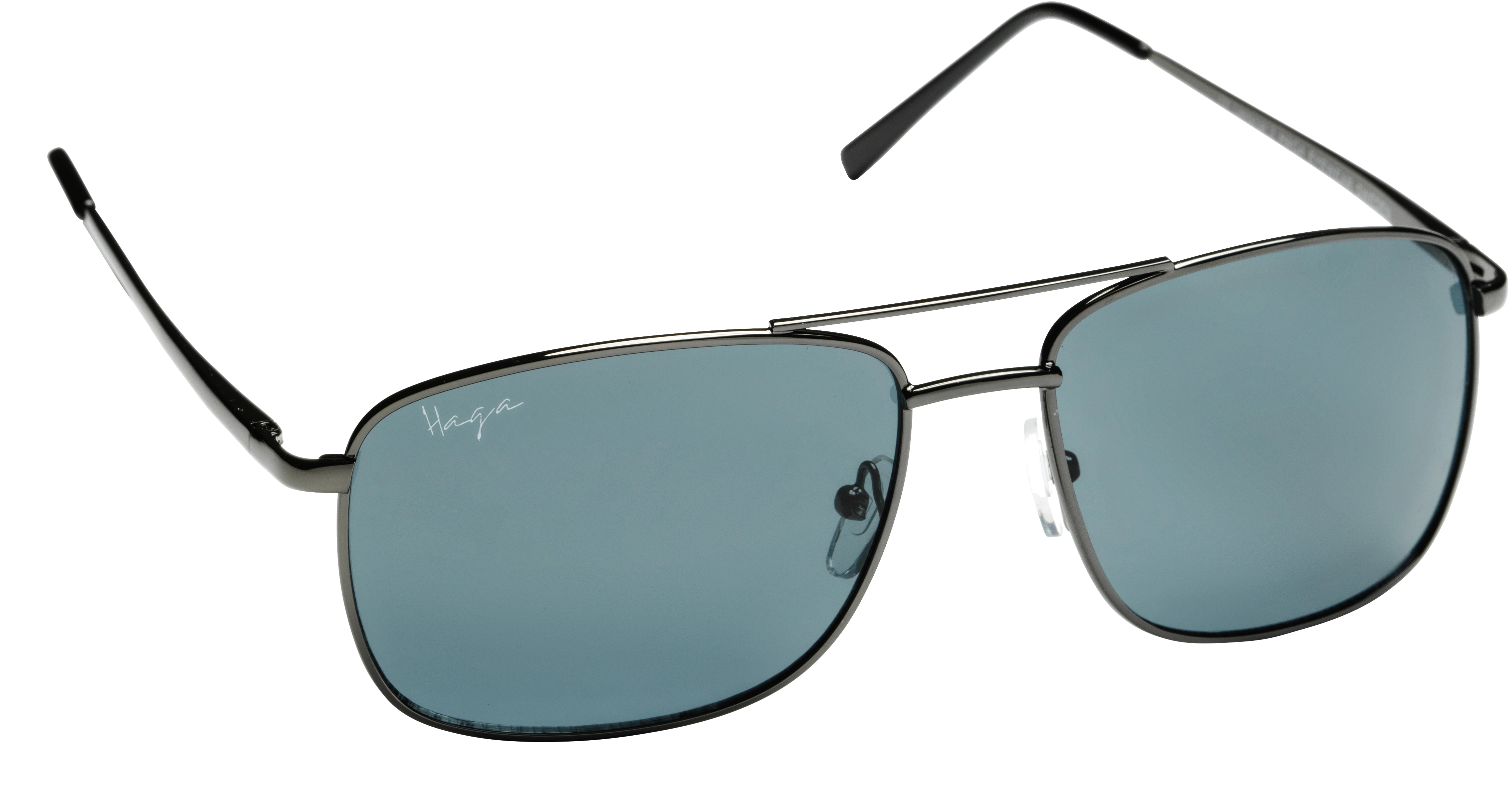 Haga Eyewear Solglas Prague Shiny Gun-Grey Lens - Solglasögon