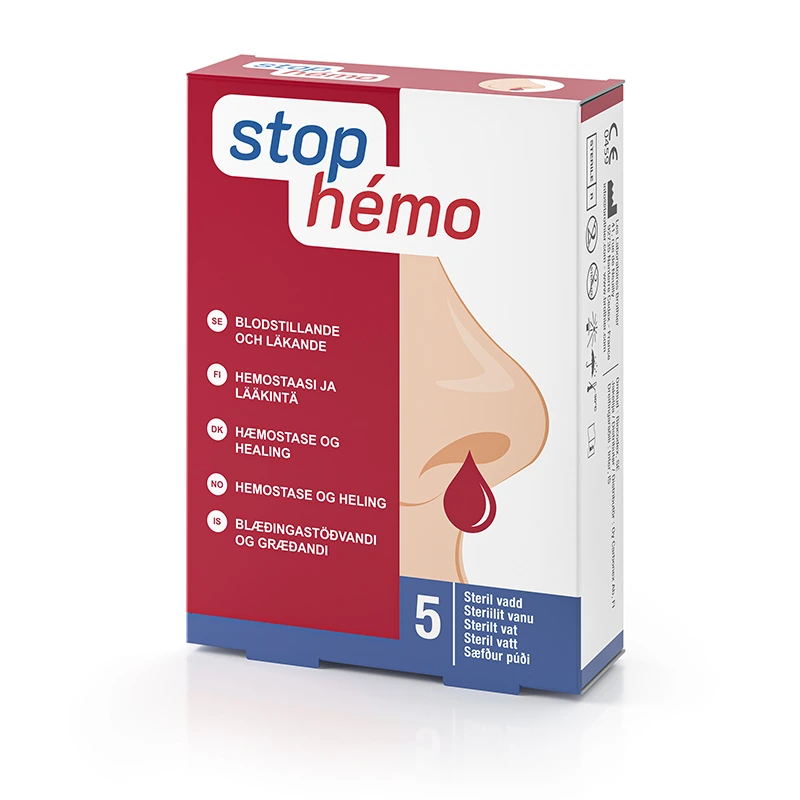 Stop-hemo blodstillande vadd 5 st - Näsblod