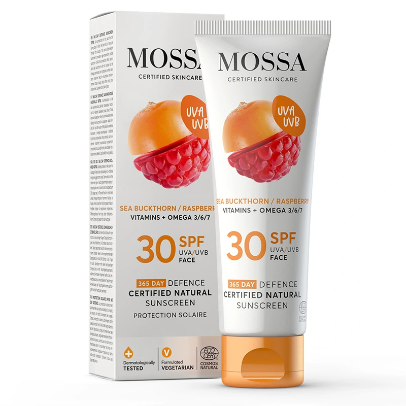 Mossa 365 Day Defence Cert Natural Sunscreen SPF30 50 ml - Solskydd ansikte