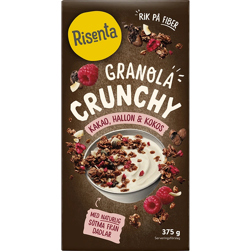 Risenta Granola Kakao Hallon Kokos 375 g - Granola