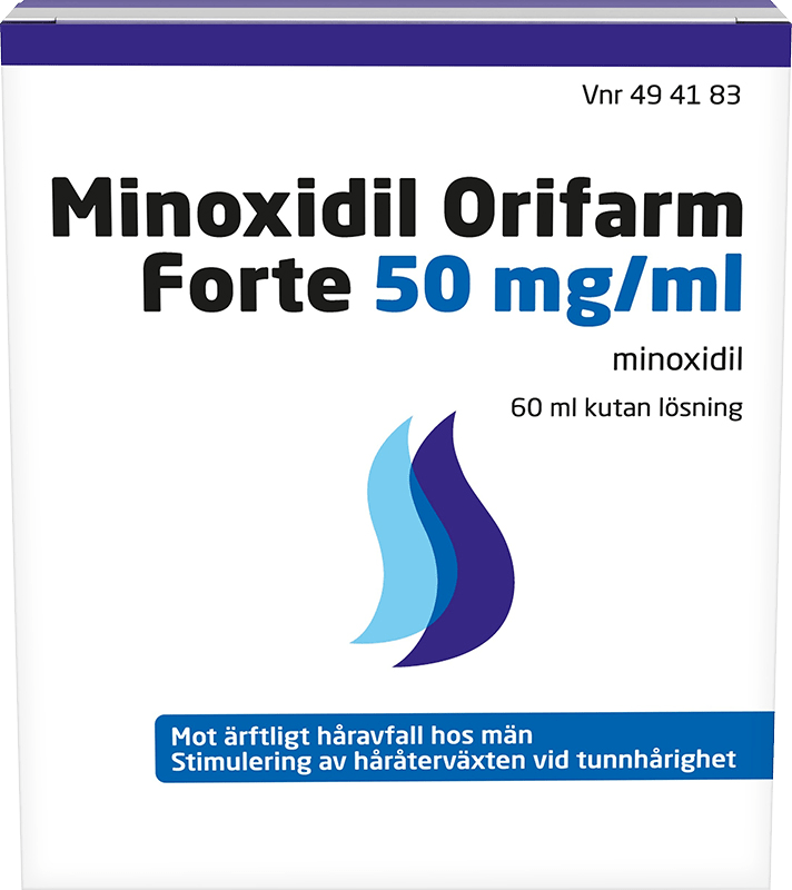 Minoxidil Orifarm Forte kutan lösning 50 mg/ml 60 ml - Håravfall
