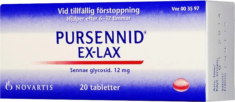 Pursennid Ex-Lax dragerad tablett 20 st - Tabletter mot förstoppning