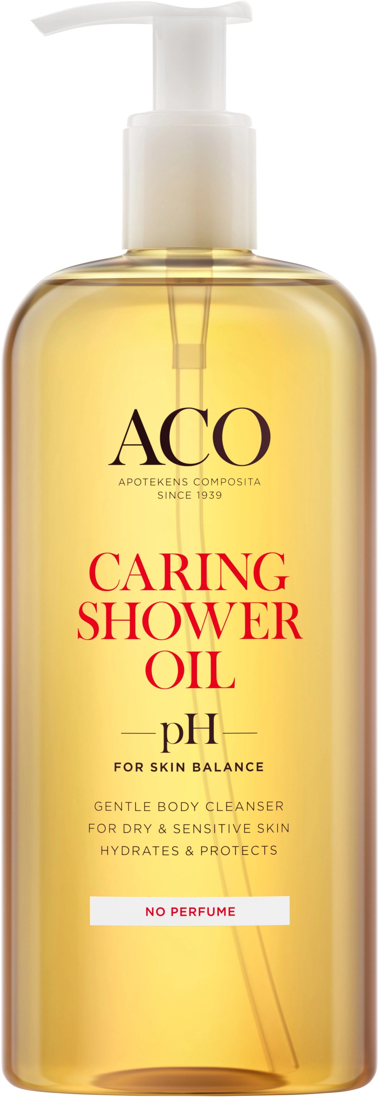 ACO Caring Shower Oil oparfymerad 400 ml - Duscholja