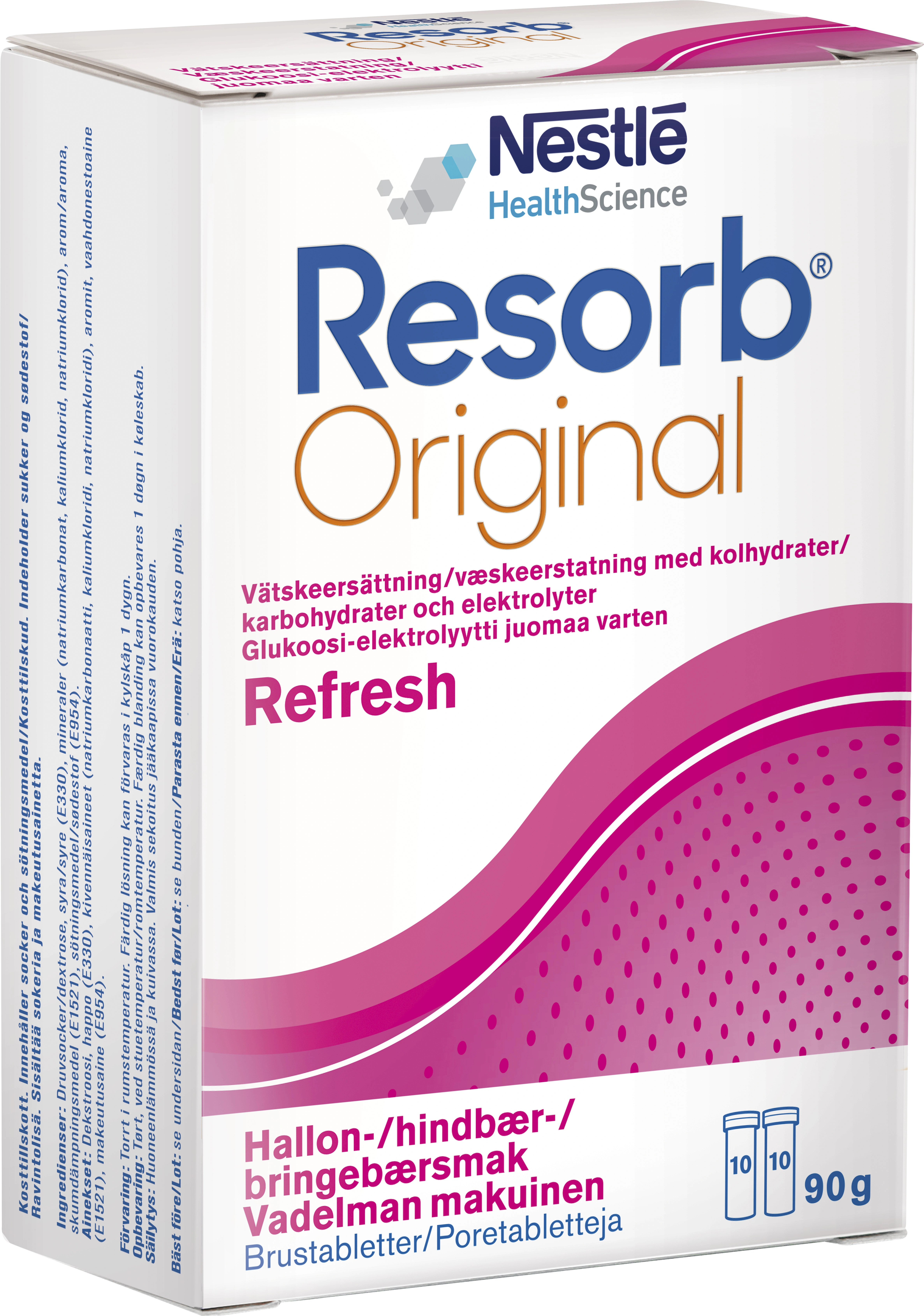 Resorb Original Hallon 20 brustabletter - Vätskeersättning