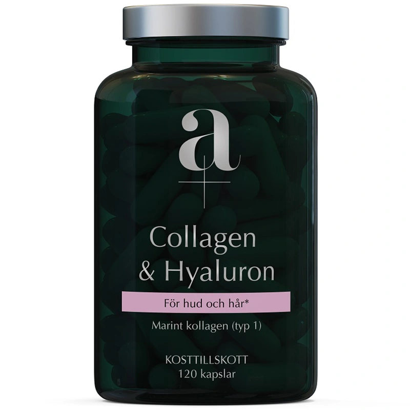 A+ Collagen + Hyaluron 120 kapslar - Kosttillskott för hår, hud & naglar
