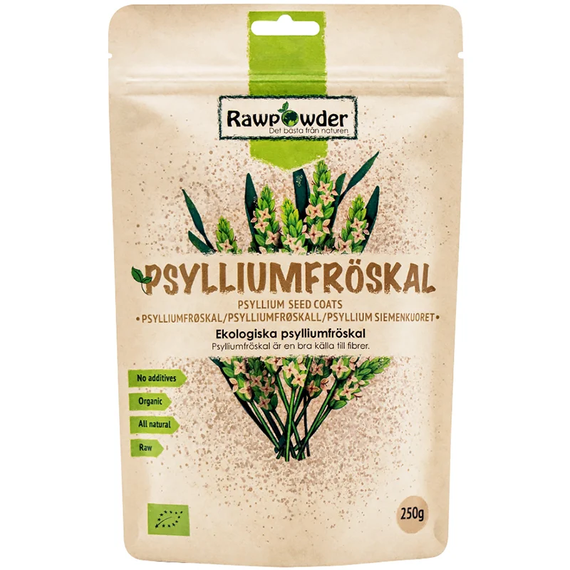 Rawpowder Psylliumfröskal 250 g - Müsli, flingor & gryn