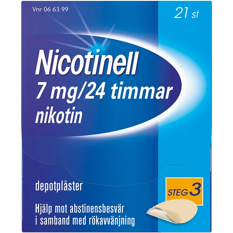Nicotinell depotplåster 7 mg/24 timmar 21st - Nikotinplåster